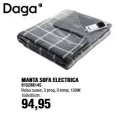 Oferta de Daga - Manta Sofa Elettrica por 94,95€ en Coinfer