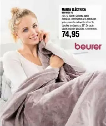 Oferta de Beurer - Manta Eléctrica por 74,95€ en Coinfer