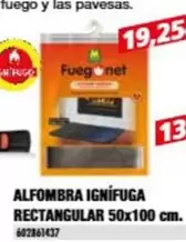 Oferta de Fuegonet - Alfombra Ignífuga Rectangular  por 19,25€ en Coinfer