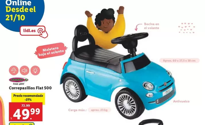 Oferta de Play - Correpasillos Fiat 500 en Lidl