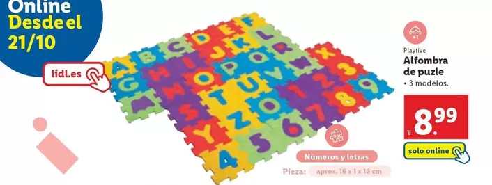 Oferta de Playtive - Alfombra De Puzle por 8,99€ en Lidl