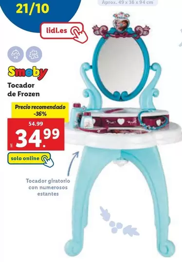 Oferta de Smoby - Tocador De Frozen por 34,99€ en Lidl