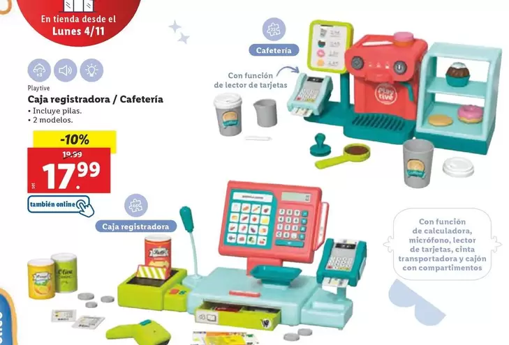 Oferta de Playtive - Caja Registradora por 17,99€ en Lidl