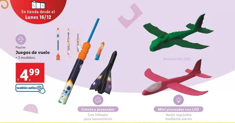 Oferta de Playtive - Juegos De Vuelo por 4,99€ en Lidl