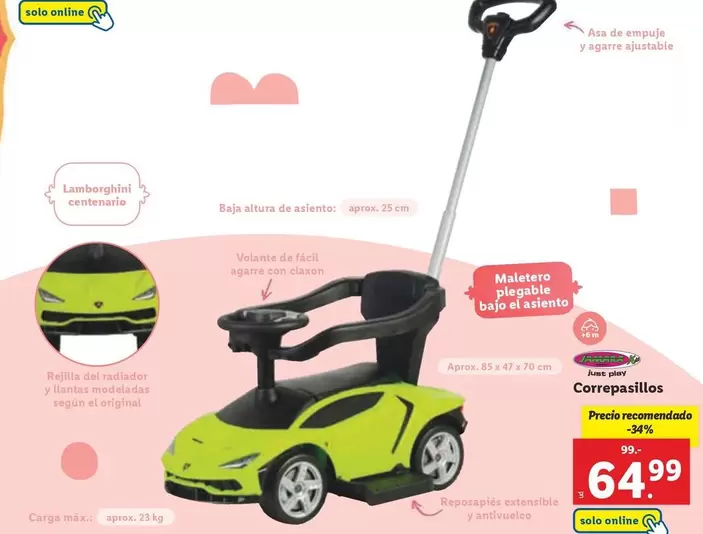 Oferta de Lamborghini - Correpasillos por 64,99€ en Lidl