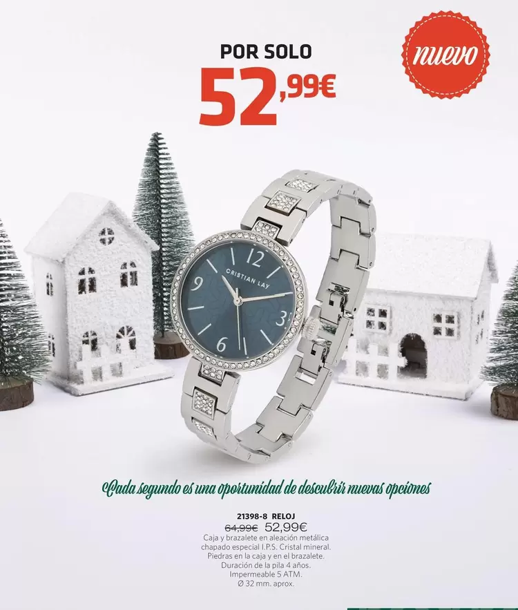 Oferta de 21398-8 RELOJ por 52,99€ en Cristian Lay