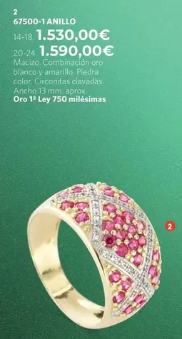 Oferta de 67500-1 Anillo  por 1530€ en Cristian Lay