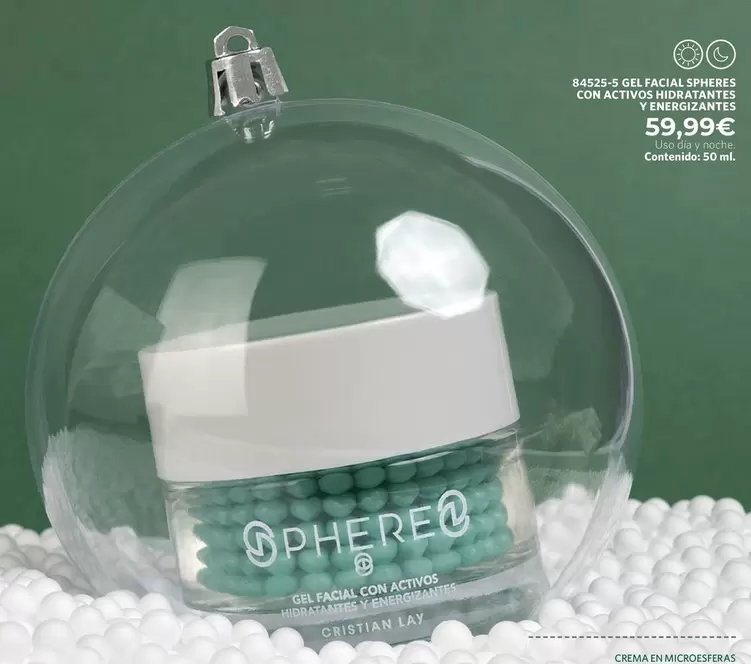 Oferta de Gel Dacial Spheres Con Activos Hidratantes Y Energizantes por 59,99€ en Cristian Lay