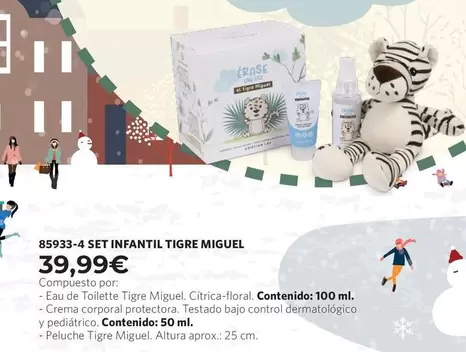 Oferta de Miguel - Set Infantil Tigre por 39,99€ en Cristian Lay