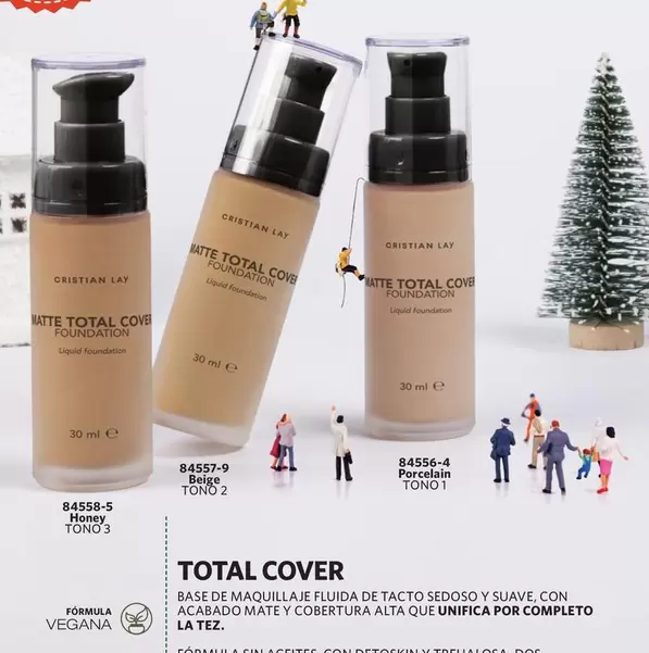 Oferta de Cristian Lay - Maquillaje Mate Total Cover en Cristian Lay