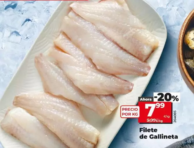 Oferta de Filete De Gallineta por 7,99€ en Dia