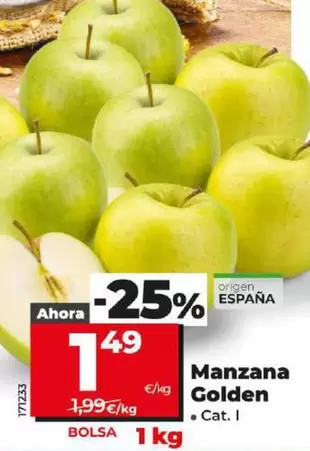 Oferta de Manzana Golden por 1,49€ en Dia