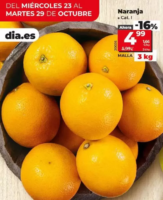 Oferta de Naranja por 4,99€ en Dia