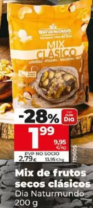 Oferta de Dia Naturmundo - Mix De Frutos Secos Clásicos  por 1,99€ en Dia