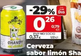 Oferta de Dia Ramblers - Cerveza Sabor Limón Shandy  por 0,26€ en Dia