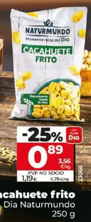 Oferta de Dia Naturmundo - Cacahuete Frito por 0,89€ en Dia