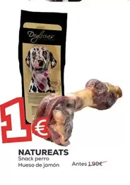 Oferta de Natureats - Snack Perro Hueso De Jamon por 1€ en Kiwoko