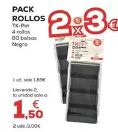 Oferta de Tk-Pet - Pack Rollos por 1,89€ en Kiwoko