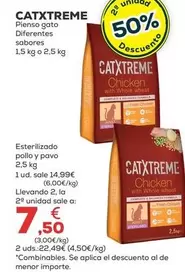 Oferta de Catxtreme - Pienso Gato Diferentes Sabores por 14,99€ en Kiwoko