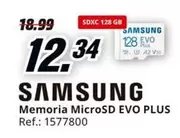 Oferta de Samsung - Memoria Microsd Evo Plus por 12,34€ en MediaMarkt