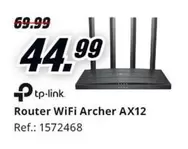 Oferta de TP-LINK - Router Wifi Archer Ax12 por 44,99€ en MediaMarkt