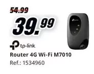 Oferta de TP-LINK - Router 4g Wi-Fi M7010 por 39,99€ en MediaMarkt