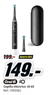 Oferta de Oral B - Cepillo Eléctrico iO 6S por 149€ en MediaMarkt