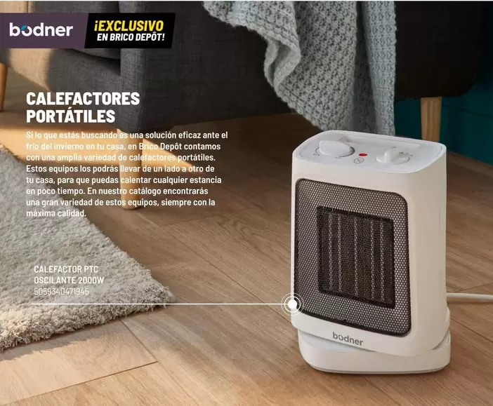 Oferta de Bodner - Calefactor Portátiles en Brico Depôt