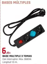 Oferta de Base Multiple 3 Tomas por 6,45€ en Tú Brico-Marian