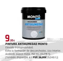 Oferta de Monto - Pintura Antihumedad por 9,95€ en Tú Brico-Marian