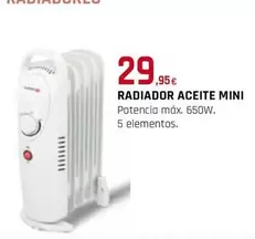 Oferta de Radiador Aceite Mini por 29,95€ en Tú Brico-Marian