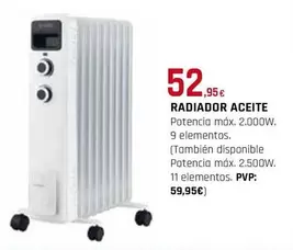 Oferta de Radiador Aceite por 52,95€ en Tú Brico-Marian