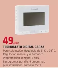 Oferta de Garza - Termostato Digital por 49,95€ en Tú Brico-Marian