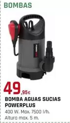 Oferta de Power plus - Bomba Aguas Sucias por 49,95€ en Tú Brico-Marian