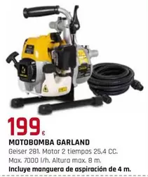 Oferta de Garland - Motobomba por 199€ en Tú Brico-Marian