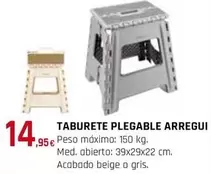 Oferta de Arregui - Taburete Plegable por 14,95€ en Tú Brico-Marian