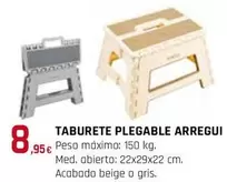 Oferta de Arregui - Taburete Plegable por 8,95€ en Tú Brico-Marian