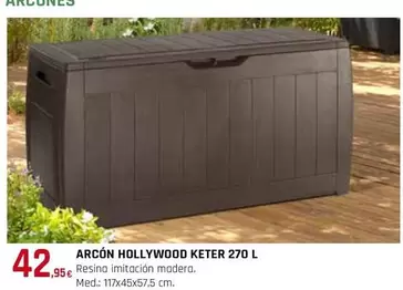 Oferta de Keter - Arcón Hollywood 270 L por 42,95€ en Tú Brico-Marian