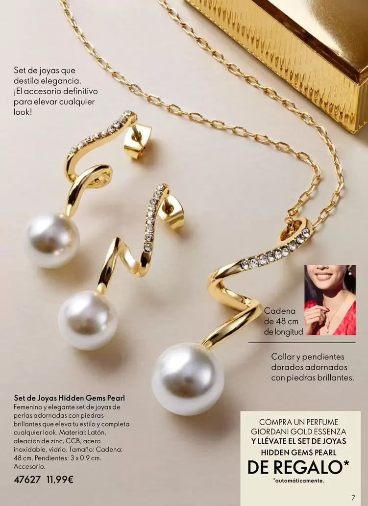 Oferta de Set De Joyas Hidden Gems Pearl por 11,99€ en Oriflame