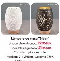 Oferta de Lámpara De Mesa " Bidar" por 19,95€ en BricoCentro