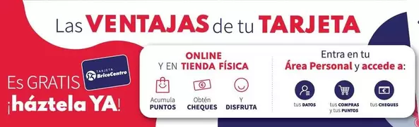 Oferta de Las Ventajas De Tu Tarjeta en BricoCentro