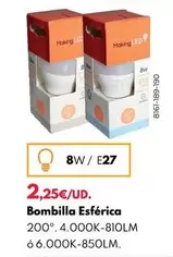 Oferta de Bombilla Esférica  por 2,25€ en BricoCentro