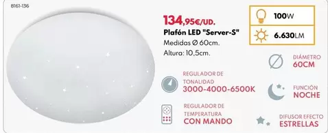 Oferta de Plafón LED "Server-S"  por 134,95€ en BricoCentro