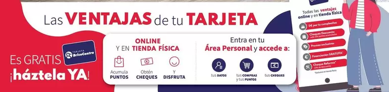 Oferta de Tarjeta Fidelización en BricoCentro