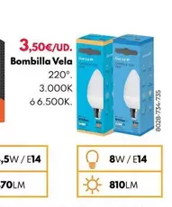 Oferta de Bombilla Vela  por 3,5€ en BricoCentro