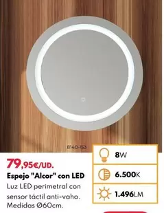 Oferta de Espejo "Alcor" Con Led por 79,95€ en BricoCentro