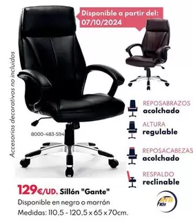 Oferta de Sillón "Gante" por 129€ en BricoCentro