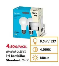 Oferta de 1+1 Bombillas Standard por 4,5€ en BricoCentro