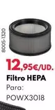 Oferta de Filtro Hepa por 12,95€ en BricoCentro