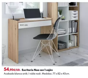 Oferta de Escritorio Noa Con 1 Cajon por 54,95€ en BricoCentro